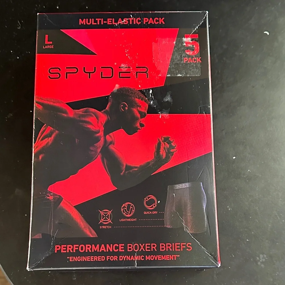 NWT 5PK Spyder Boxer Briefs LG